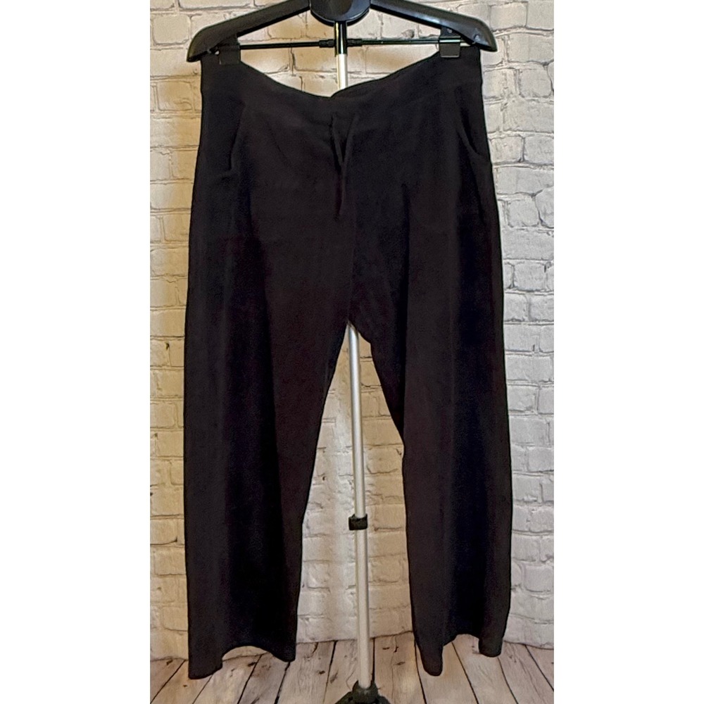 Patagonia Womens Black Fleece Wide Leg Relaxed Fit Pants Sizeβ L Large